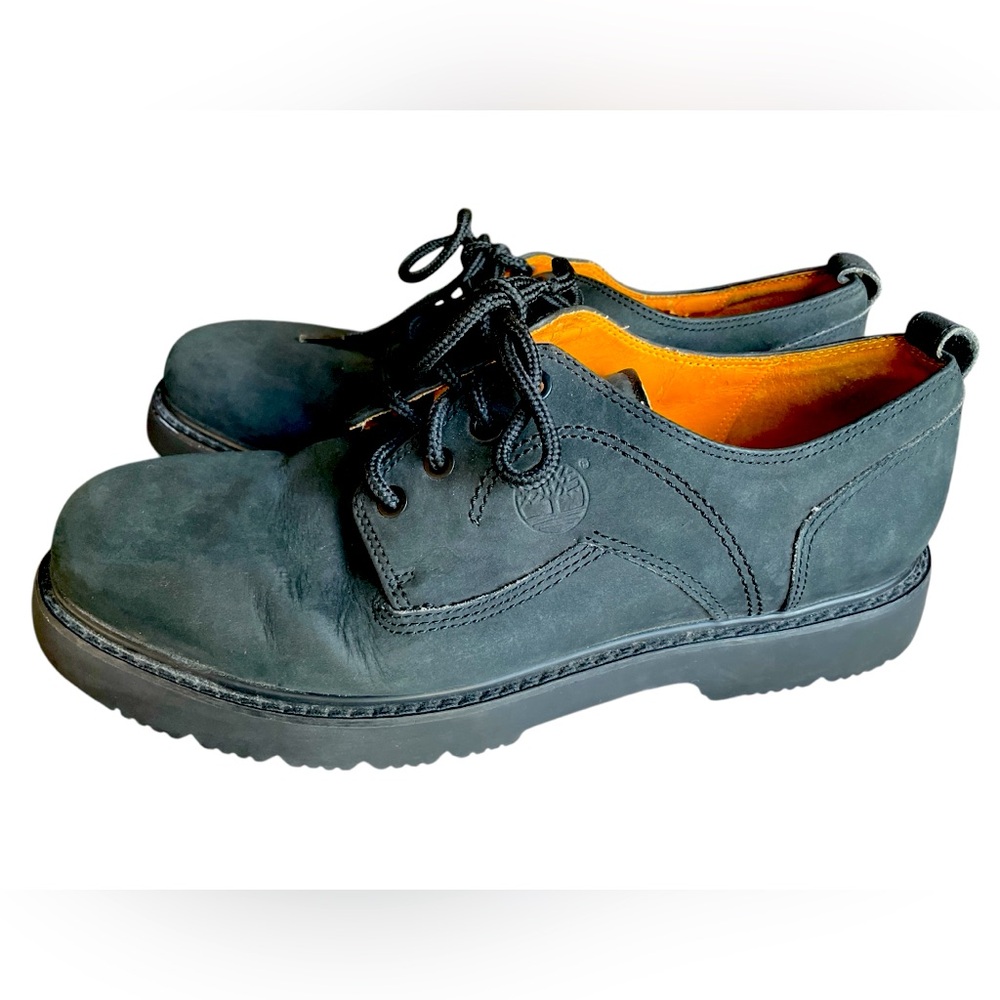 Timberland Classic Black Suede Leather Lug Sole Lace Up Oxfords, Mens Size 10